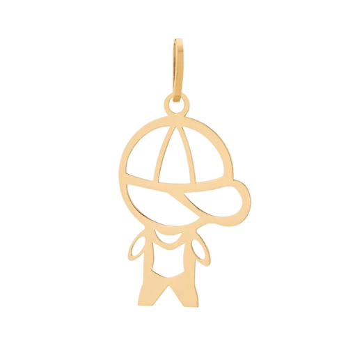 1470 - Pingente menino em ouro 18K
