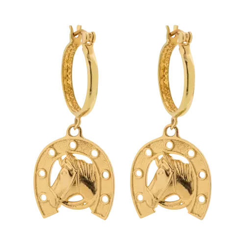 1443 - Brinco Ferradura em ouro 18K