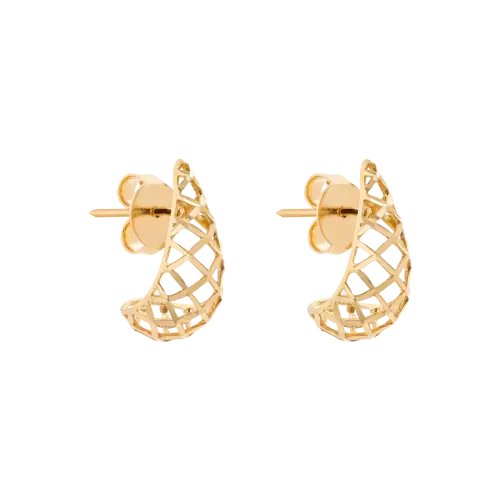 1447 - Brinco Gota aramado em ouro 18K