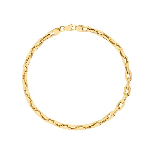 1616 - Pulseira cadeado em ouro 18k oca