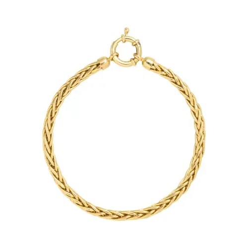1620 - Pulseira palmeira em ouro 18k oca