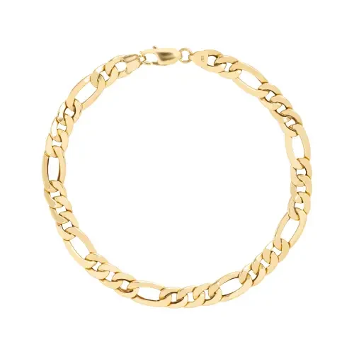 1622 - Pulseira Groumet 3x1 em ouro 18k oca