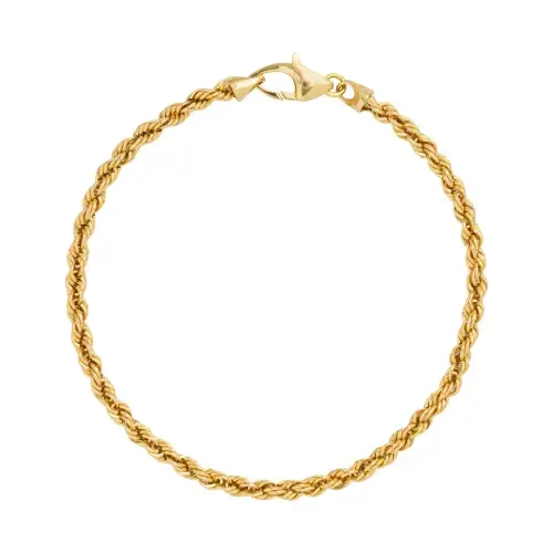1627 - Pulseira Corda em ouro 18k oca