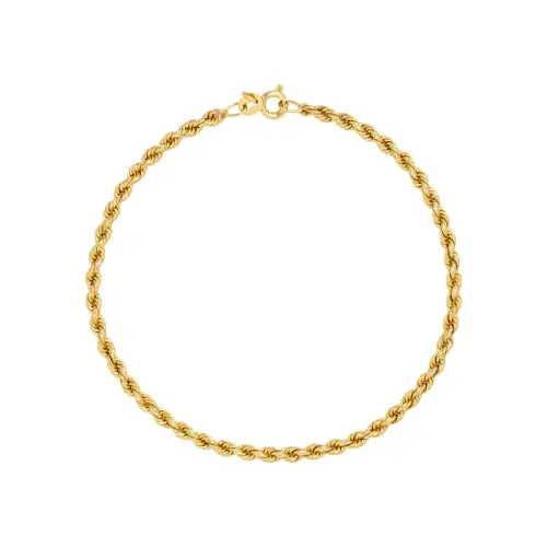 1628 - Pulseira Corda em ouro 18k oca