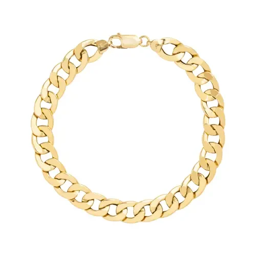 1632 - Pulseira Groumet em ouro 18k oca
