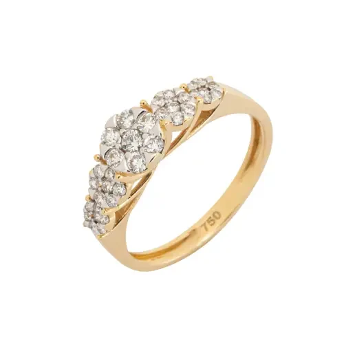 1303 - Anel em ouro 18K com Diamantes