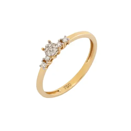 1309 - Anel em ouro 18K com Diamantes
