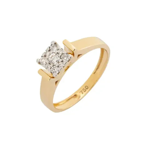 1313 - Anel em ouro 18K com Diamantes